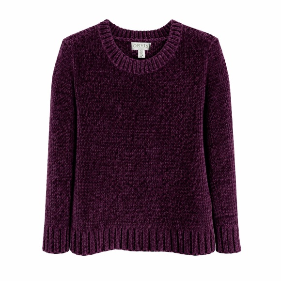 Orvis Sweaters - Orvis Women's Rich Purple Crew Neck Sweater Size Medium